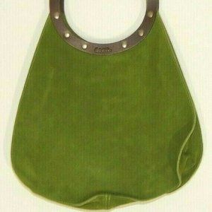 ANTHROPOLOGIE DEAN Hobo Bag Suede Green NWOT